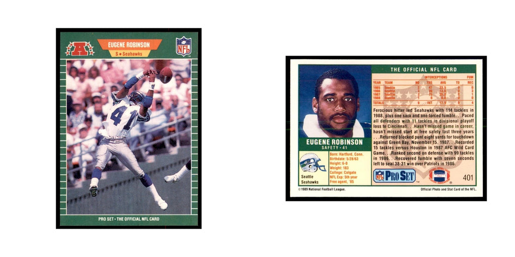 Eugene Robinson 1989 Pro Set #401 Football Cards Football Card NM