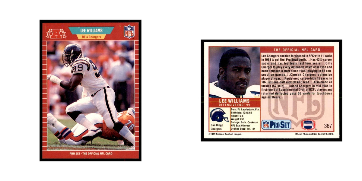 Lee Williams 1989 Pro Set #367 Football Cards Football Card NM