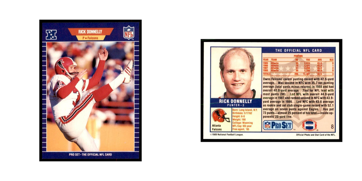 Rick Donnelly 1989 Pro Set #8 Football Cards Football Card NM