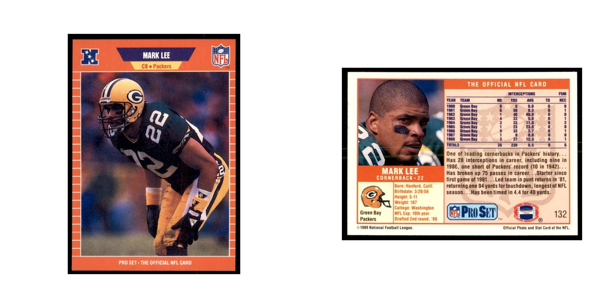 Mark Lee 1989 Pro Set #132 Football Cards Football Card NM