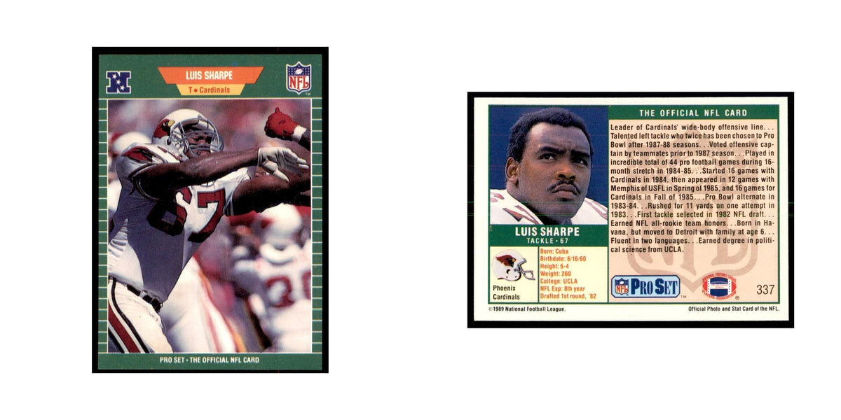 Luis Sharpe 1989 Pro Set #337 Football Cards Football Card NM
