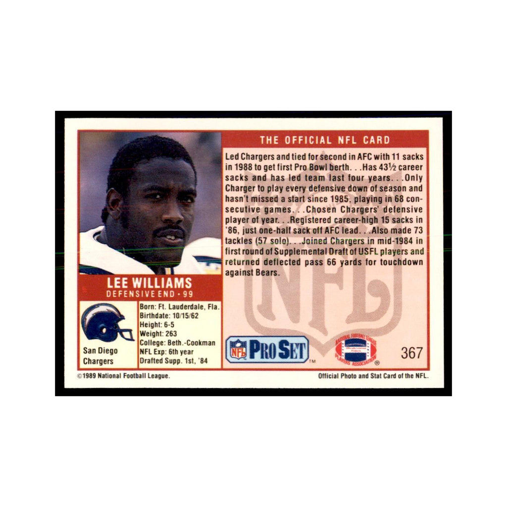 Lee Williams 1989 Pro Set #367 Football Cards Football Card NM