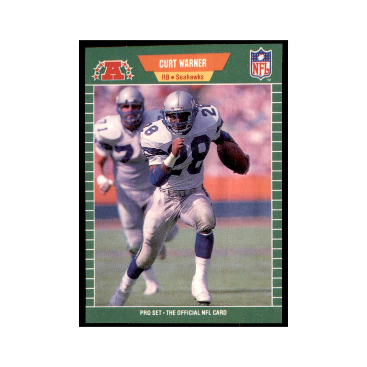 Curt Warner 1989 Pro Set #404 Football Cards Football Card NM