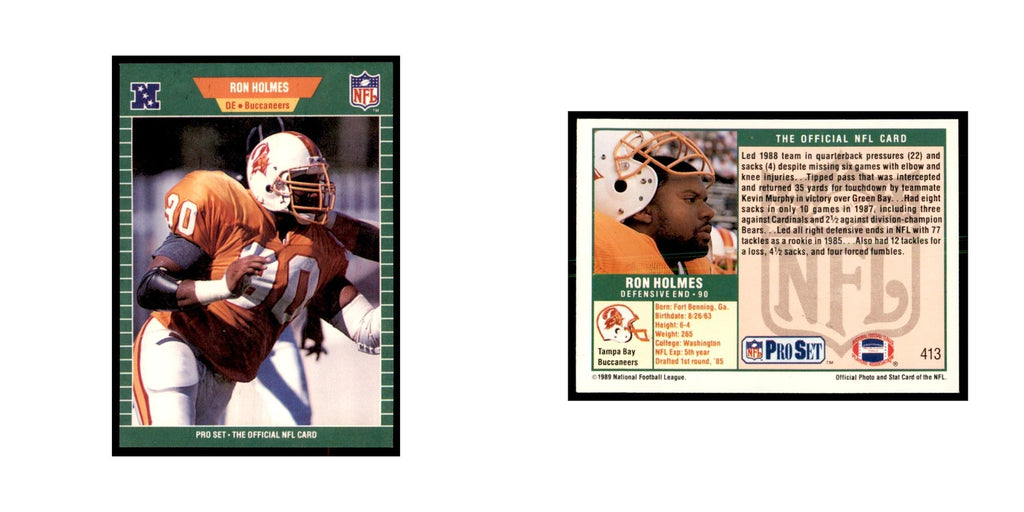 Ron Holmes 1989 Pro Set #413 Football Cards Football Card NM