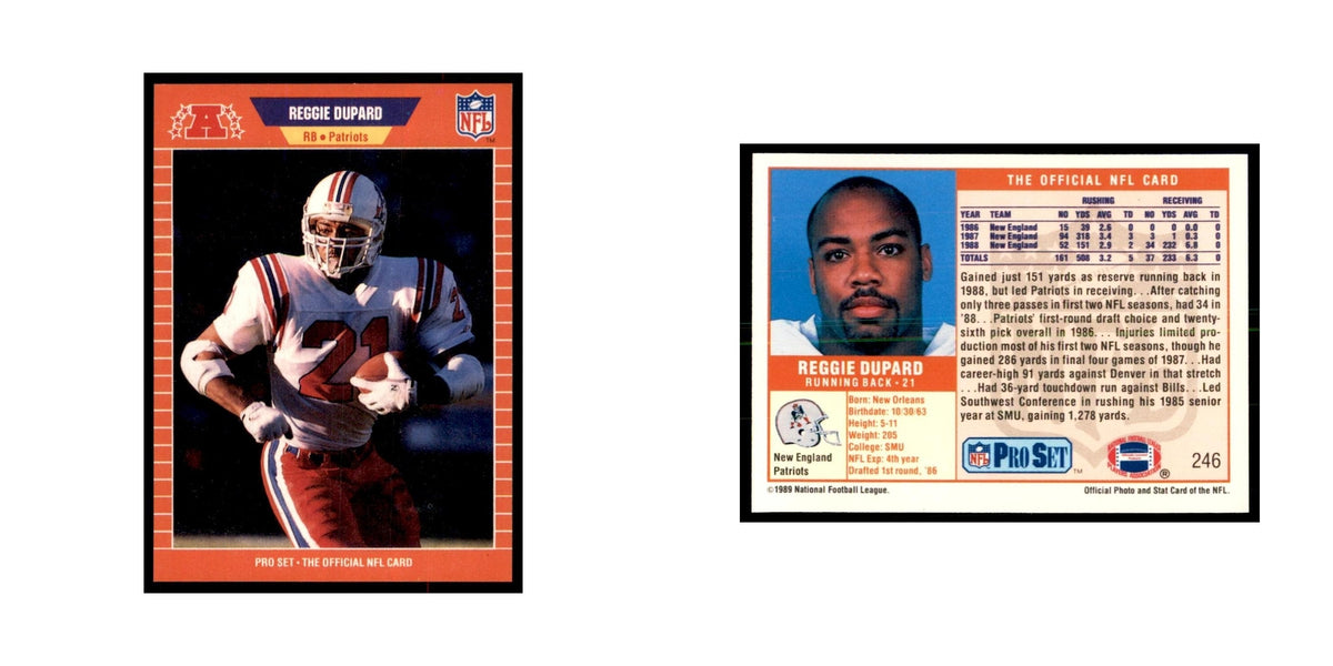 Reggie Dupard 1989 Pro Set #246 Football Cards Football Card NM