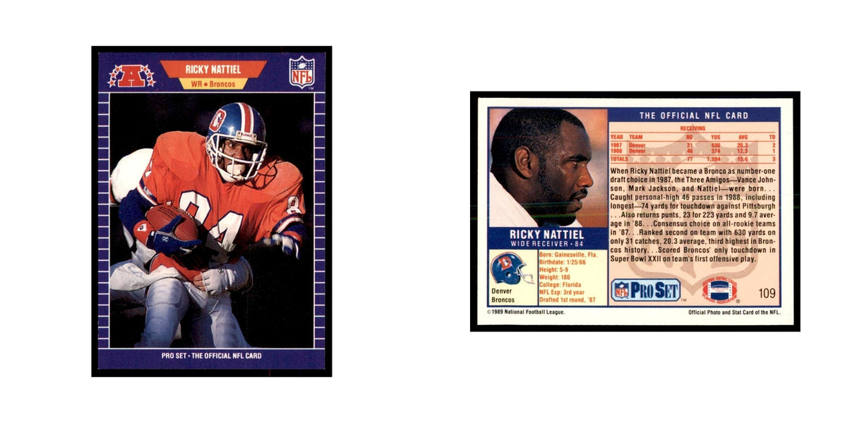 Ricky Nattiel 1989 Pro Set #109 Football Cards Football Card NM