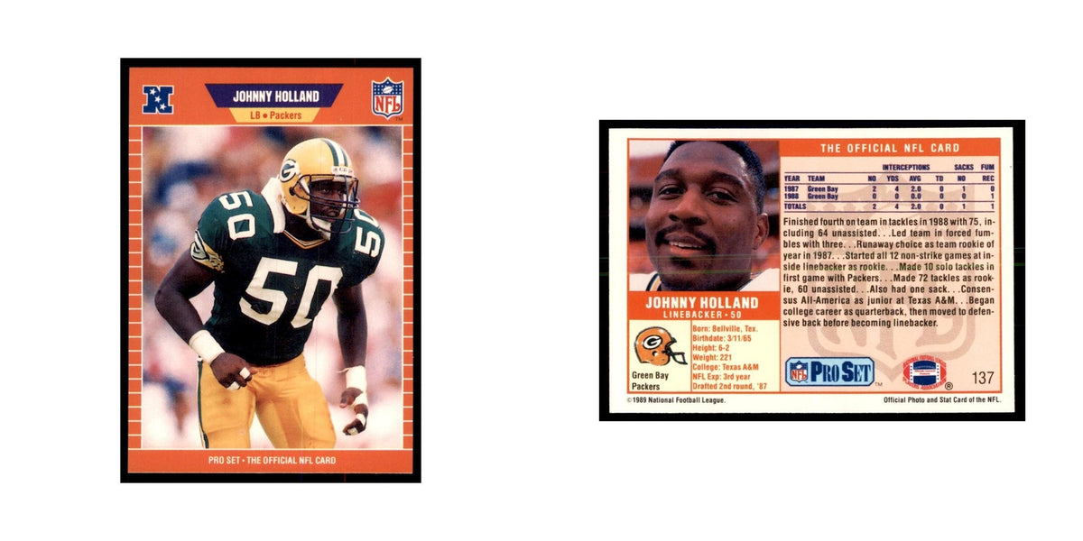 Johnny Holland 1989 Pro Set #137 Football Cards Football Card NM