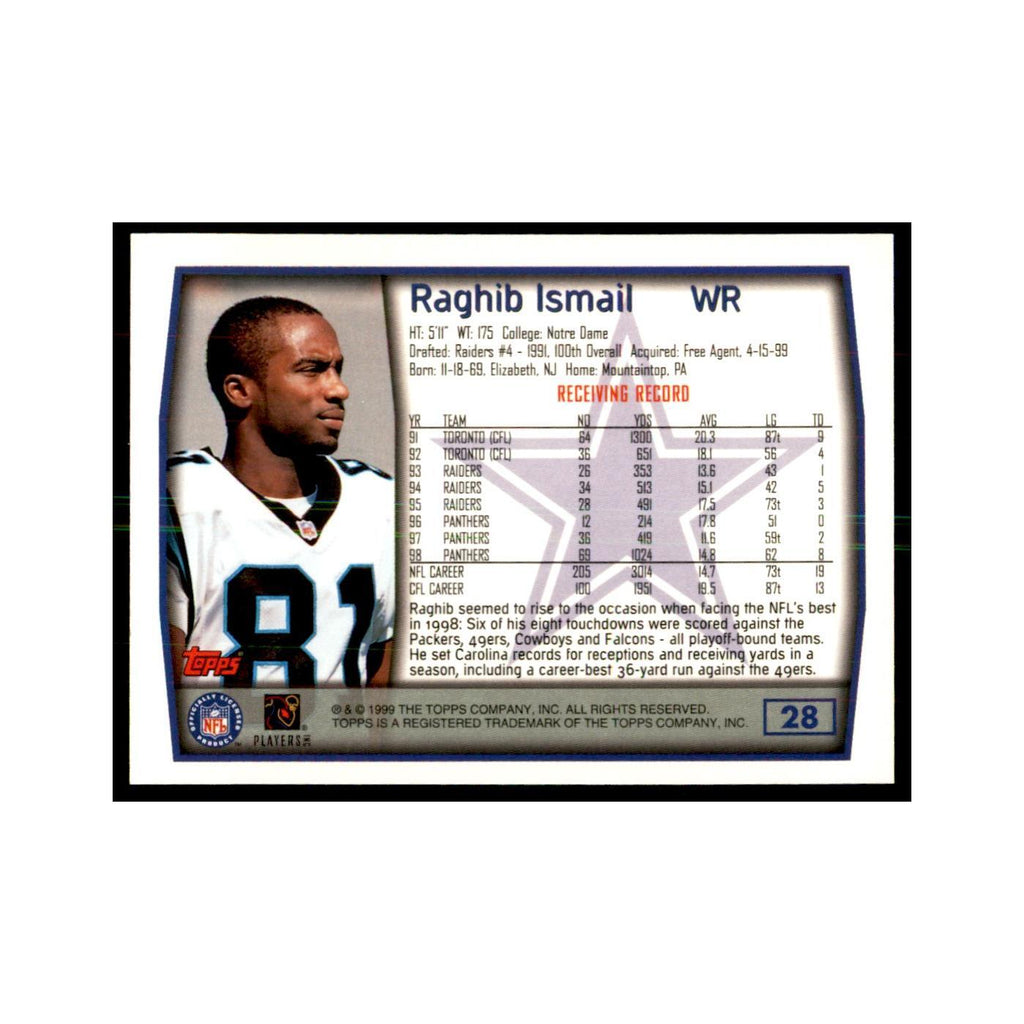 Raghib Ismail 1999 Topps #28 Football Cards Football Card NM