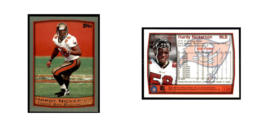 Hardy Nickerson 1999 Topps #136 Football Cards Football Card NM