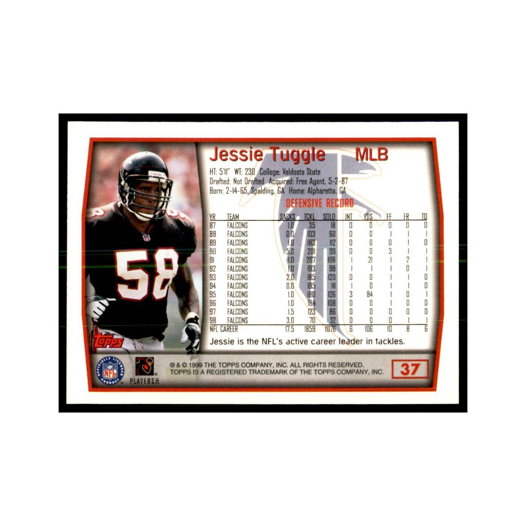 Jessie Tuggle 1999 Topps #37 Football Cards Football Card NM