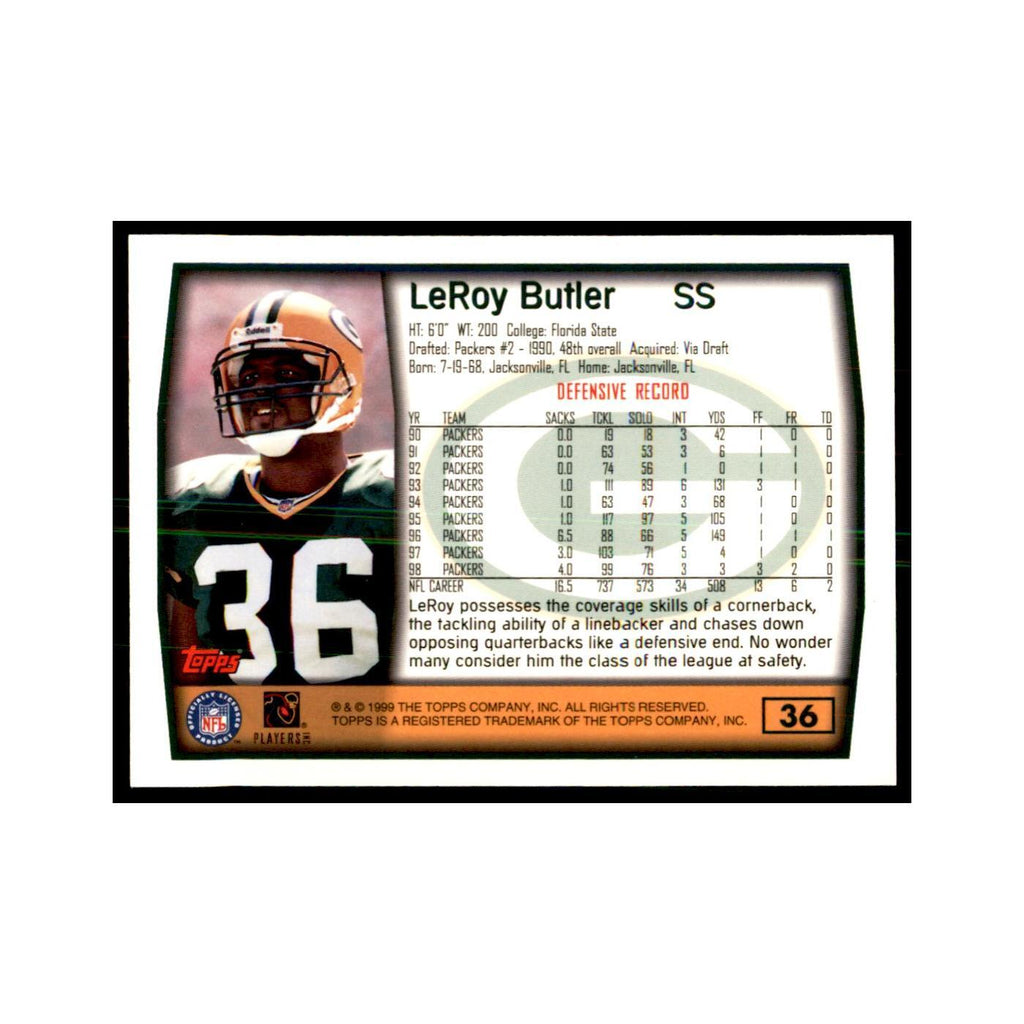 LeRoy Butler 1999 Topps #36 Football Cards Football Card NM