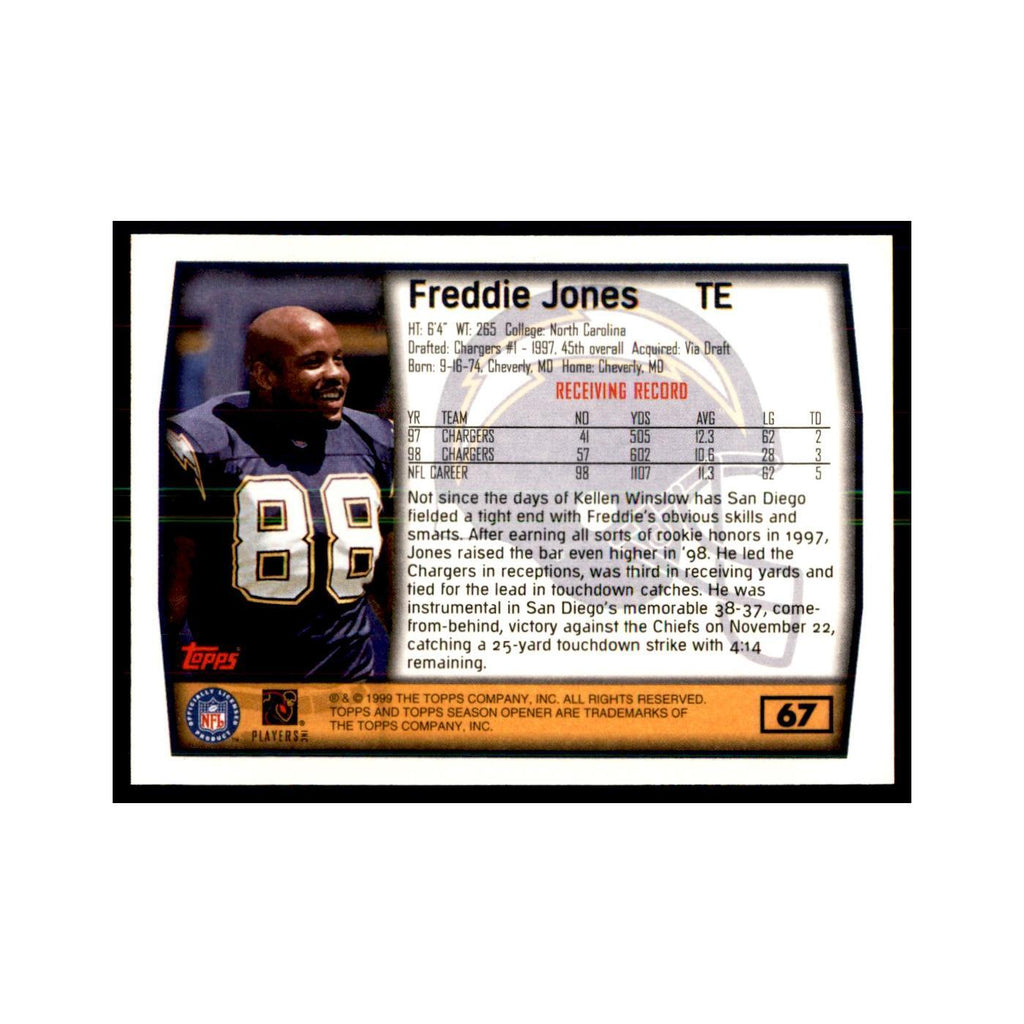 Freddie Jones 1999 Topps #67 Football Cards Football Card NM