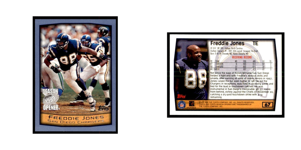 Freddie Jones 1999 Topps #67 Football Cards Football Card NM