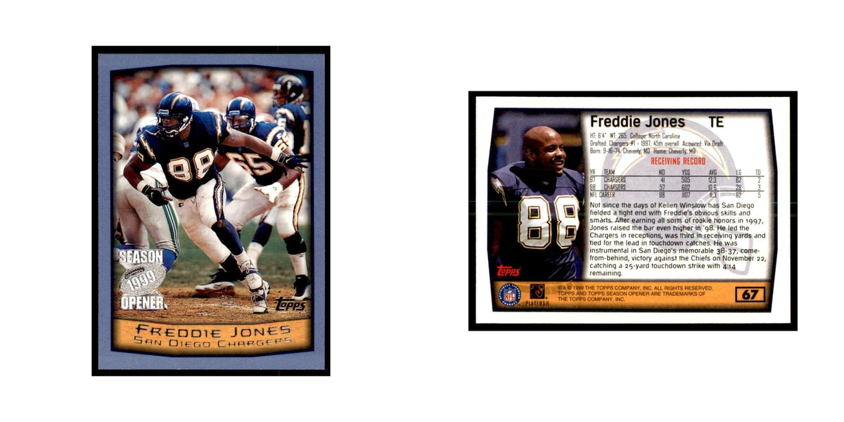 Freddie Jones 1999 Topps #67 Football Cards Football Card NM