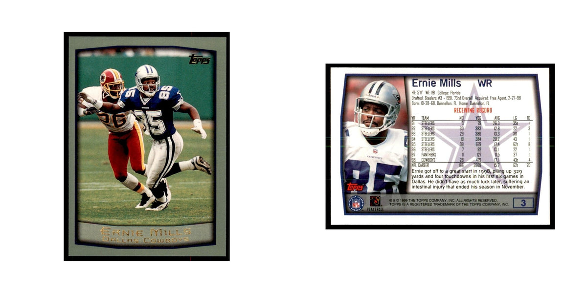 Ernie Mills 1999 Topps #3 Football Cards Football Card NM