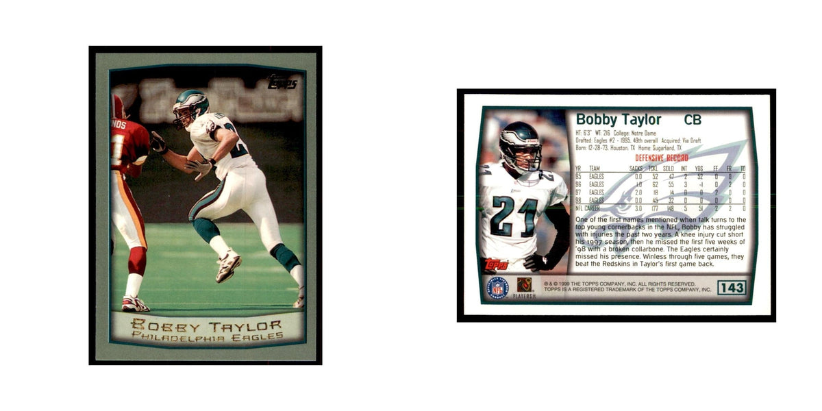 Bobby Taylor 1999 Topps #143 Football Cards Football Card NM