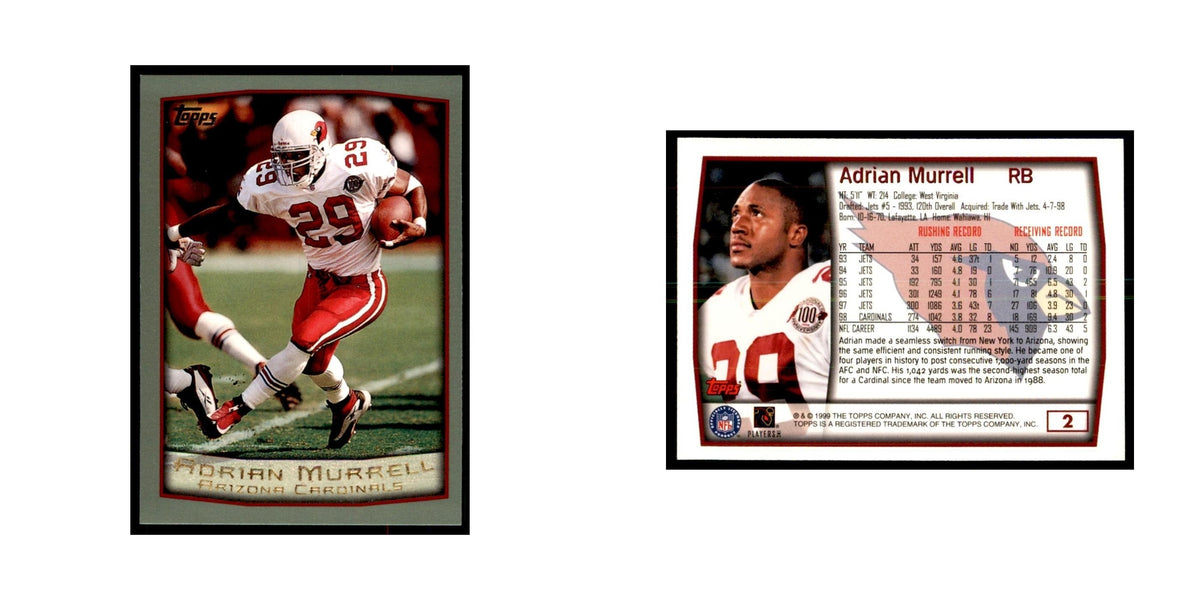 Adrian Murrell 1999 Topps #2 Football Cards Football Card NM