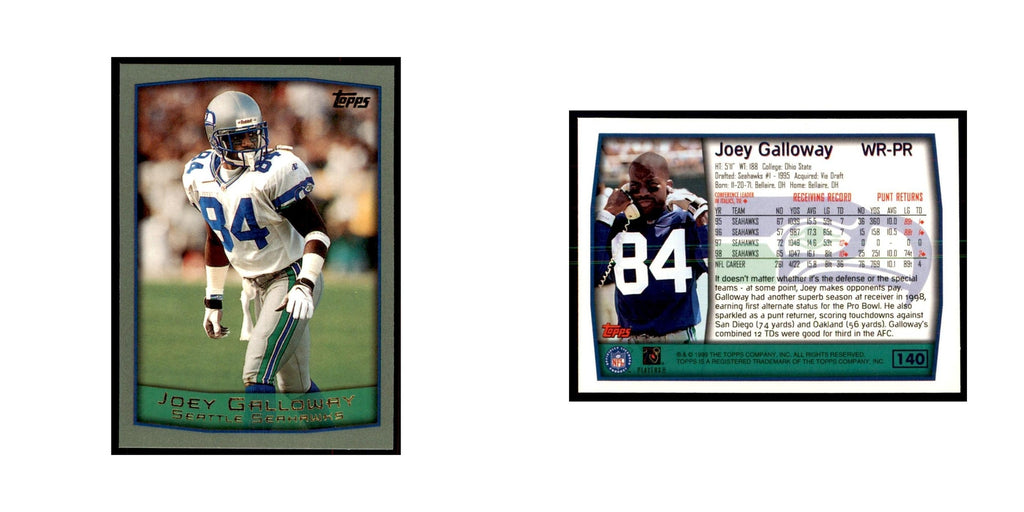 Joey Galloway 1999 Topps #140 Football Cards Football Card NM