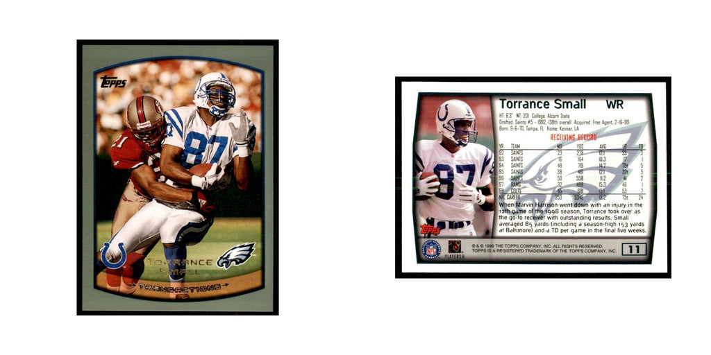 Torrance Small 1999 Topps #11 Football Cards Football Card NM