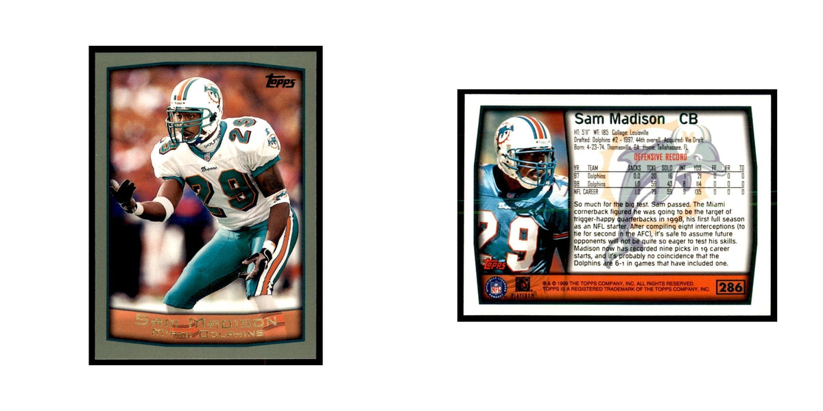 Sam Madison 1999 Topps #286 Football Cards Football Card NM