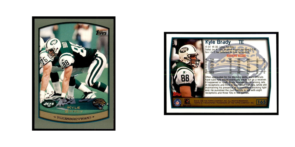 Kyle Brady 1999 Topps #165 Football Cards Football Card NM