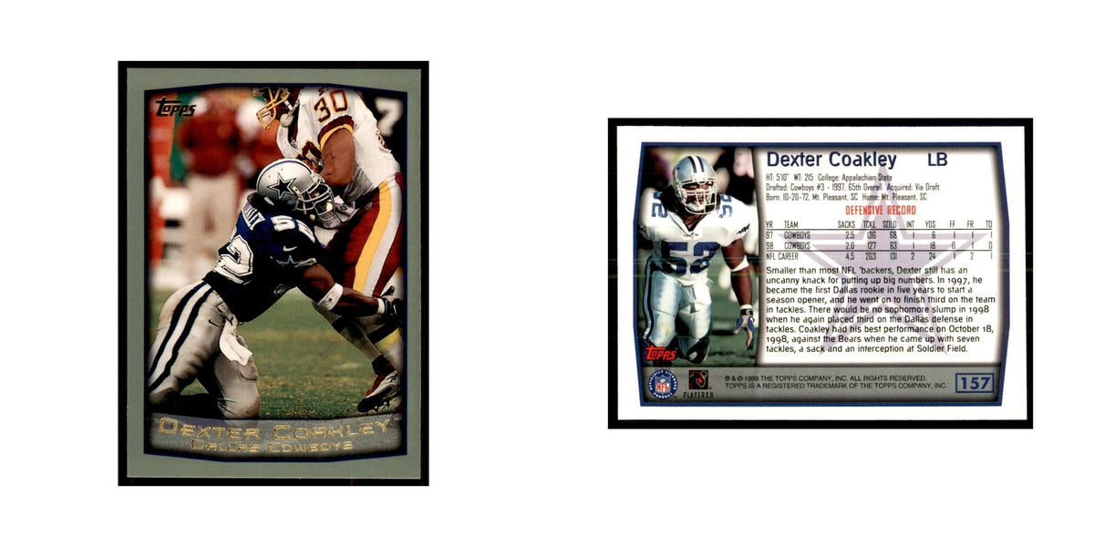 Dexter Coakley 1999 Topps #157 Football Cards Football Card NM