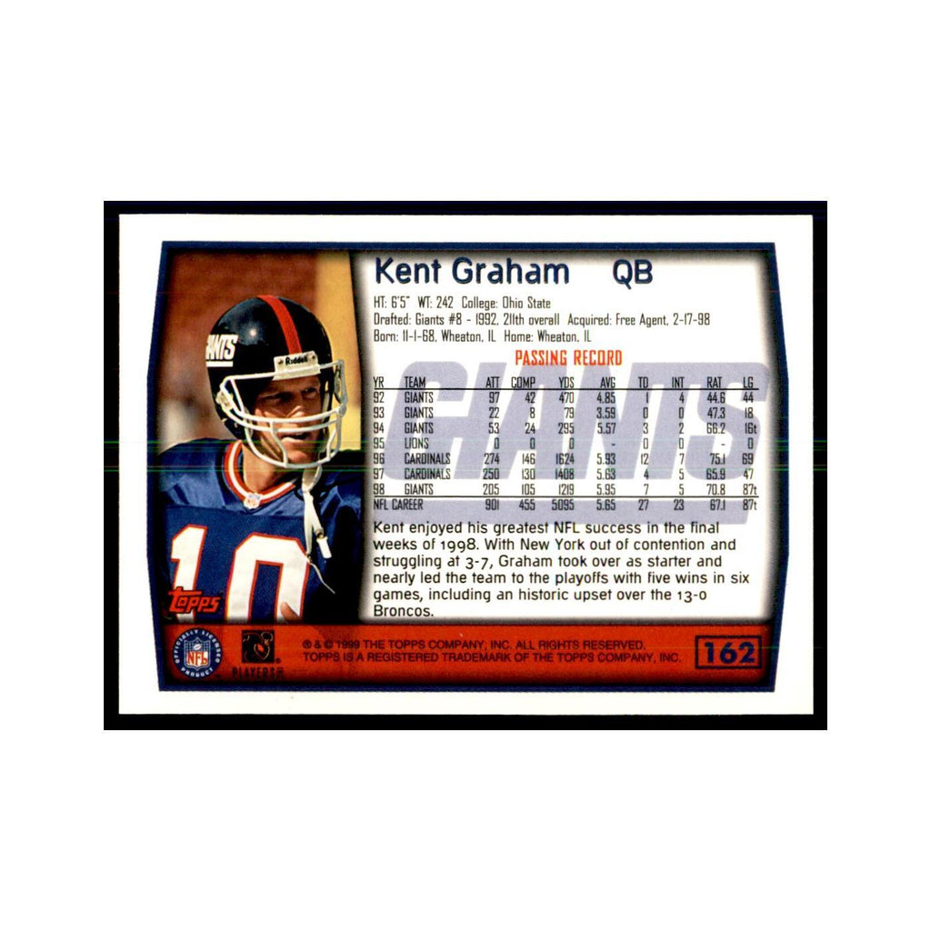Kent Graham 1999 Topps #162 Football Cards Football Card NM