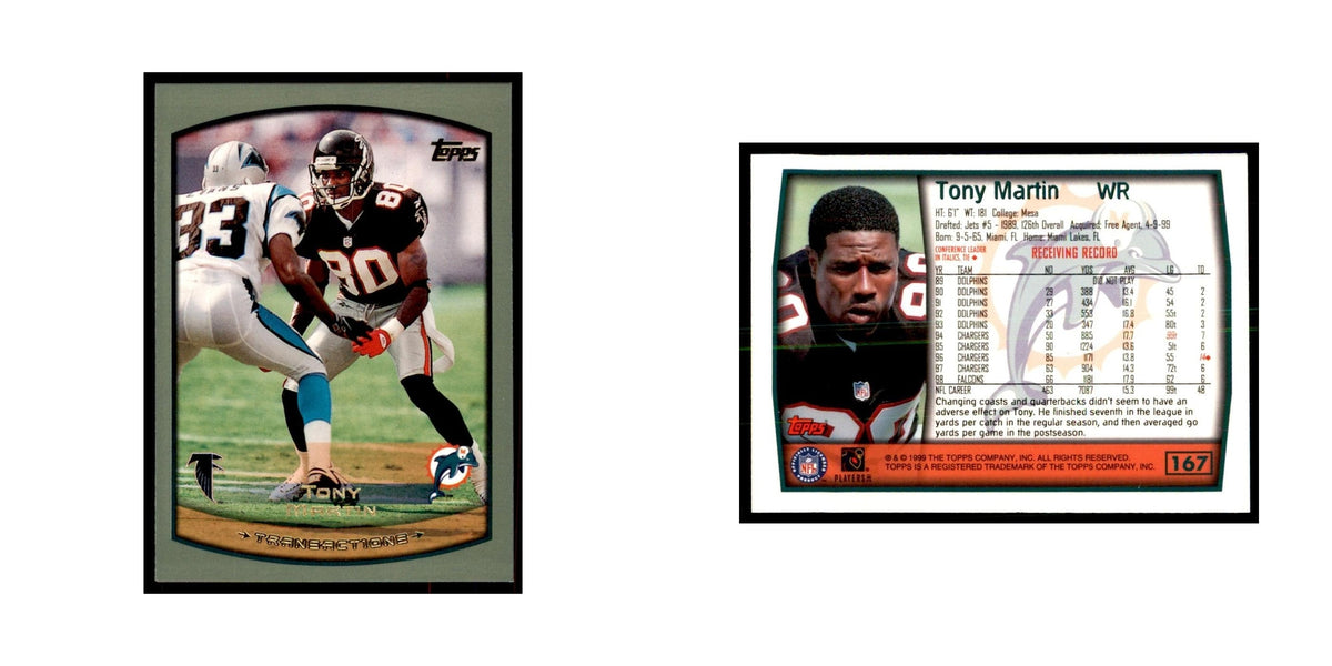 Tony Martin 1999 Topps #167 Football Cards Football Card NM