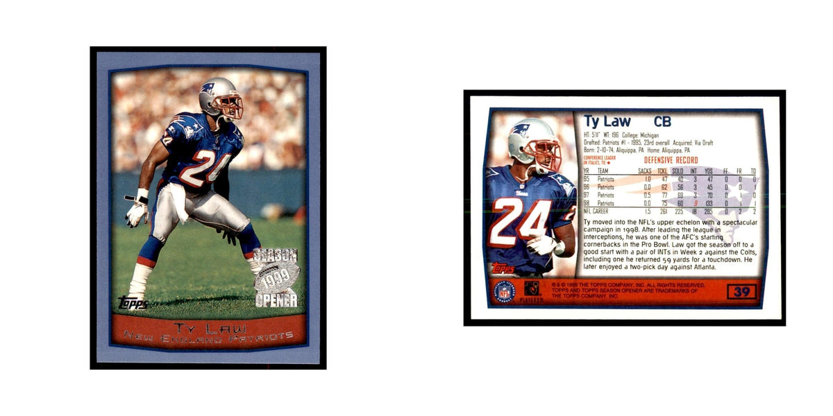 Ty Law 1999 Topps #39 Football Cards Football Card NM