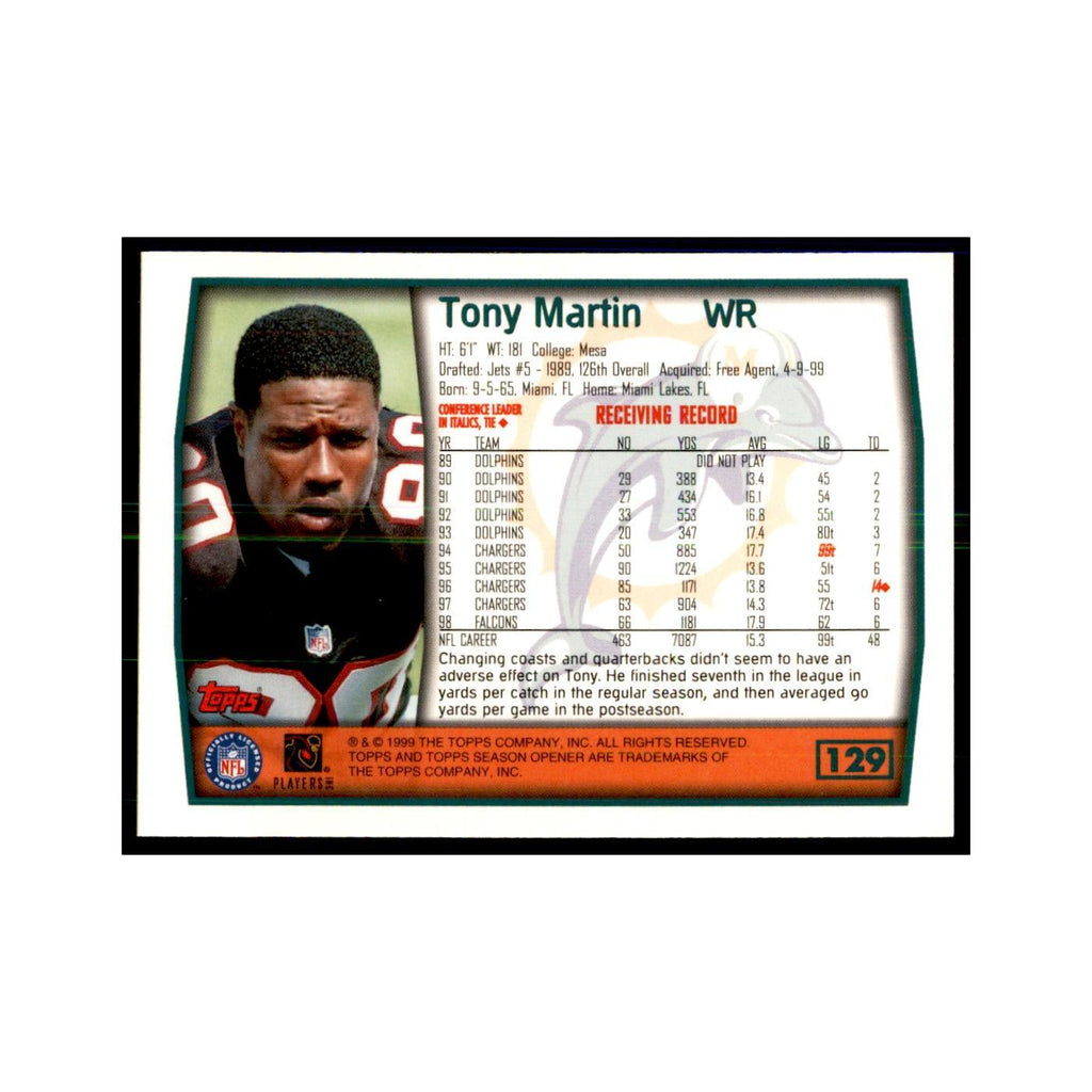 Tony Martin 1999 Topps #129 Football Cards Football Card NM