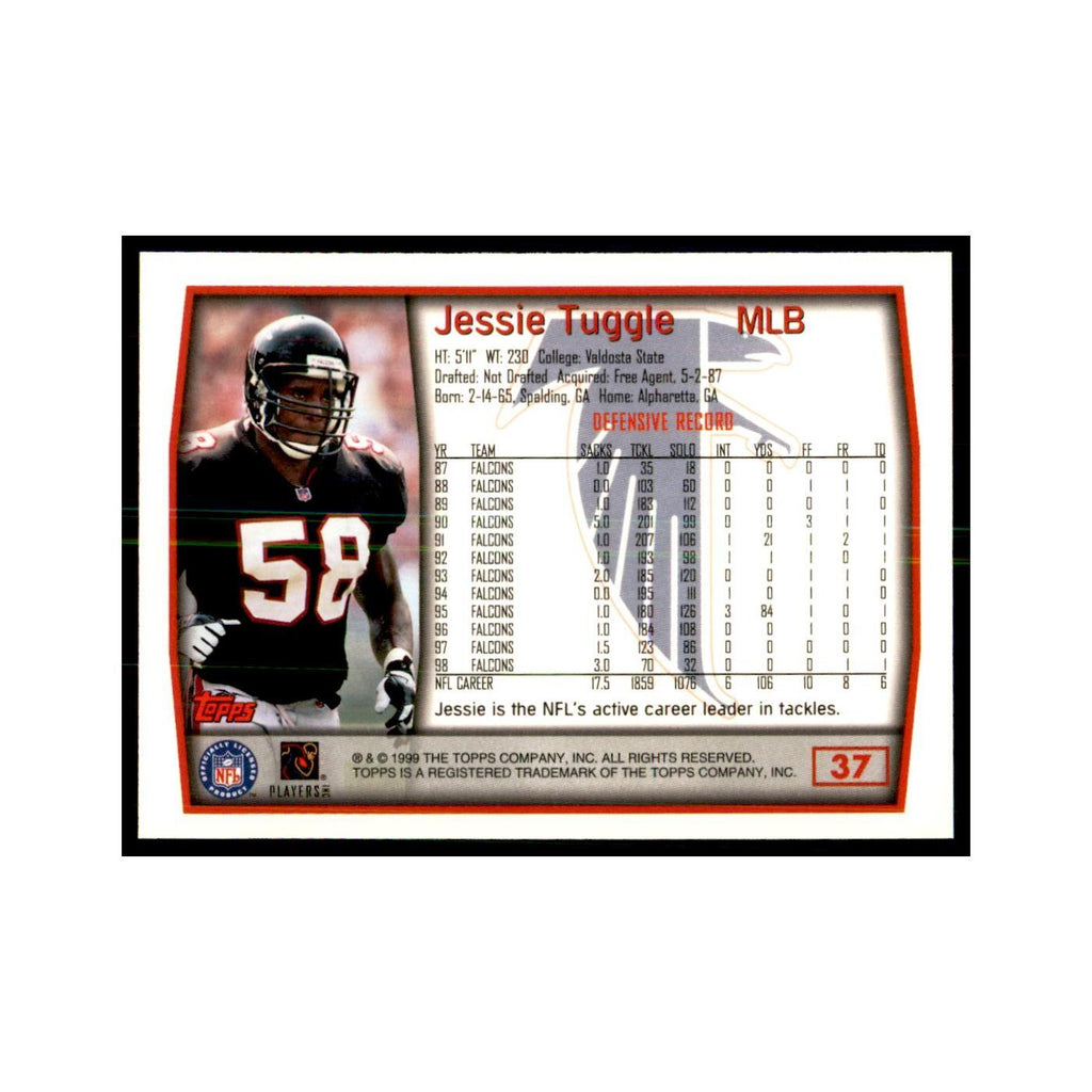 Jessie Tuggle 1999 Topps #37 Football Cards Football Card NM