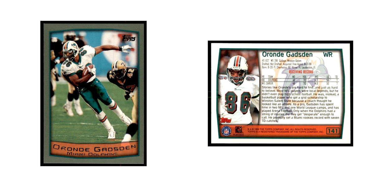 Oronde Gadsden 1999 Topps #141 Football Cards Football Card NM