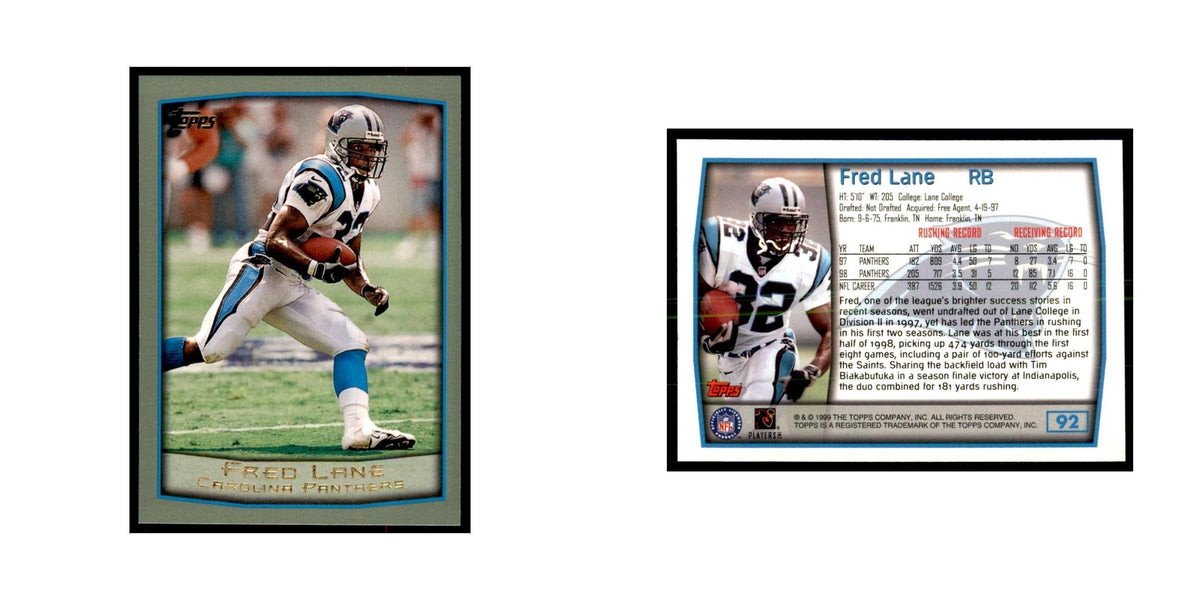Fred Lane 1999 Topps #92 Football Cards Football Card NM