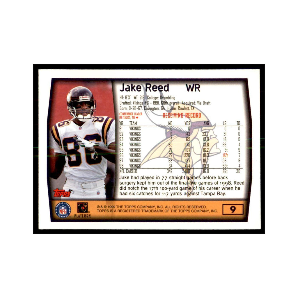 Jake Reed 1999 Topps #9 Football Cards Football Card NM