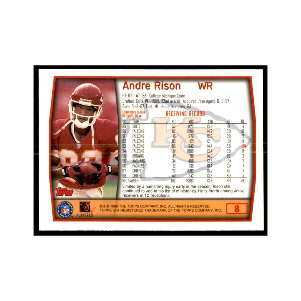 Andre Rison 1999 Topps #8 Football Cards Football Card NM
