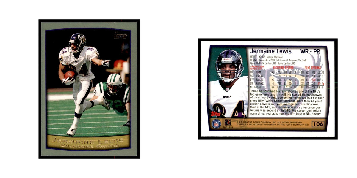 Jermaine Lewis 1999 Topps #106 Football Cards Football Card NM