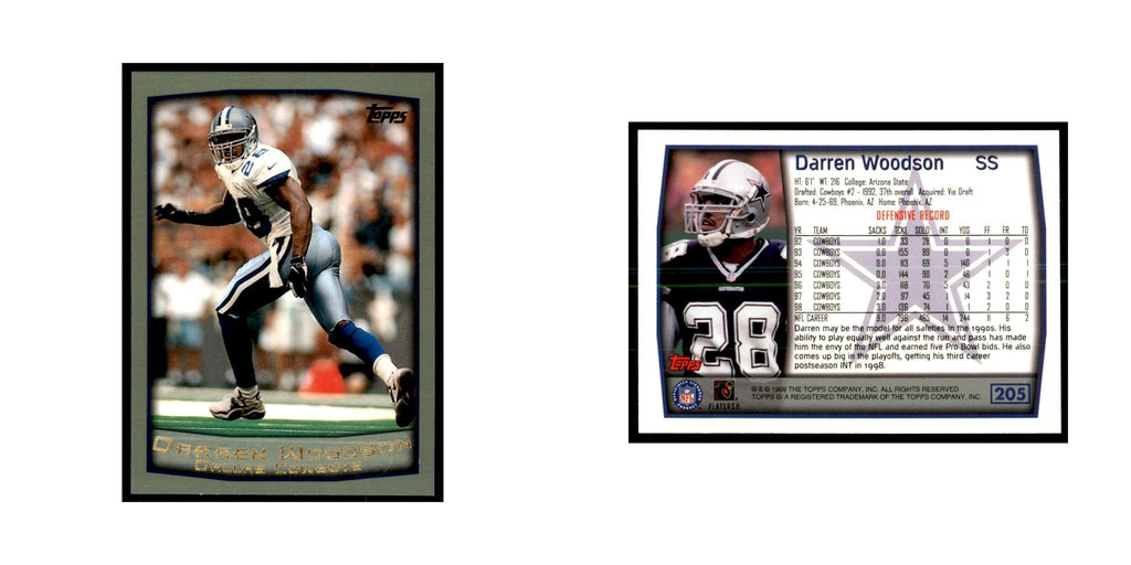 Darren Woodson 1999 Topps #205 Football Cards Football Card NM