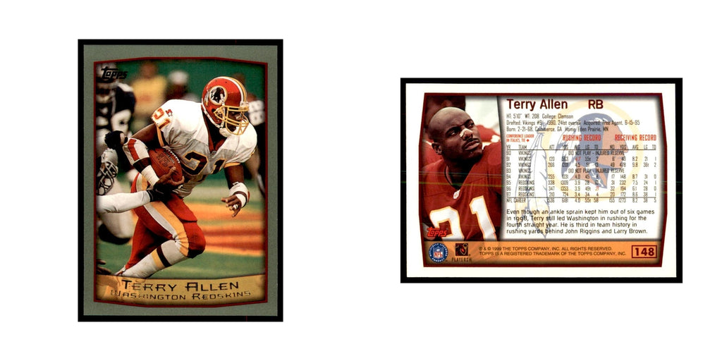 Terry Allen 1999 Topps #148 Football Cards Football Card NM