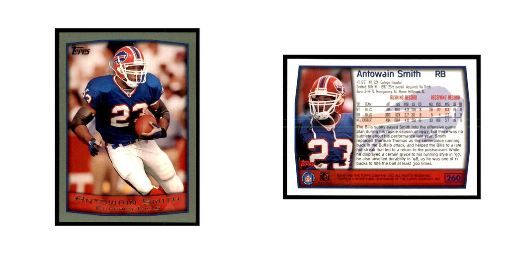 Antowain Smith 1999 Topps #260 Football Cards Football Card NM