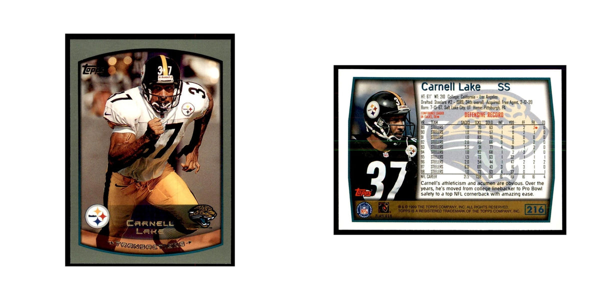 Carnell Lake 1999 Topps #216 Football Cards Football Card NM