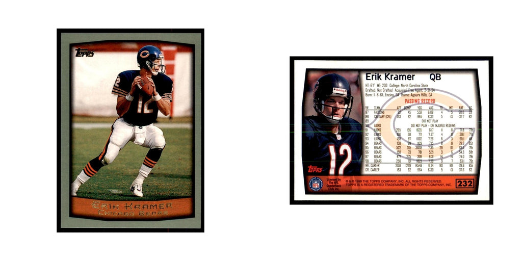 Erik Kramer 1999 Topps #232 Football Cards Football Card NM