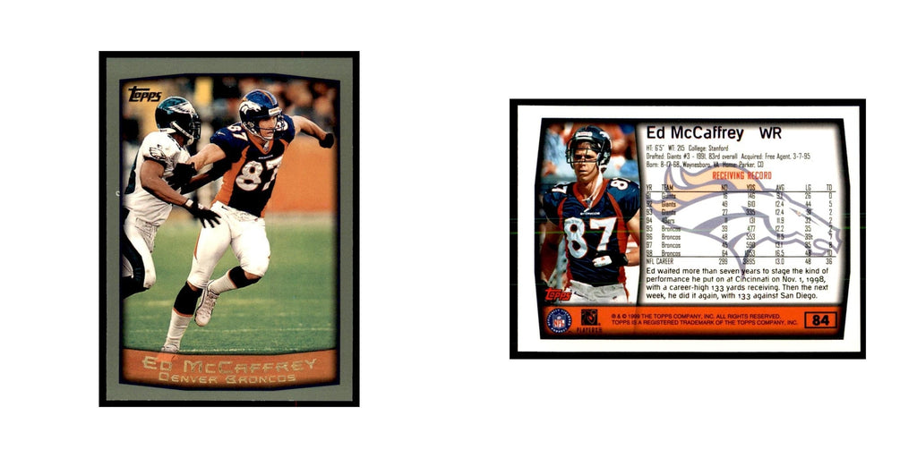 Ed McCaffrey 1999 Topps #84 Football Cards Football Card NM