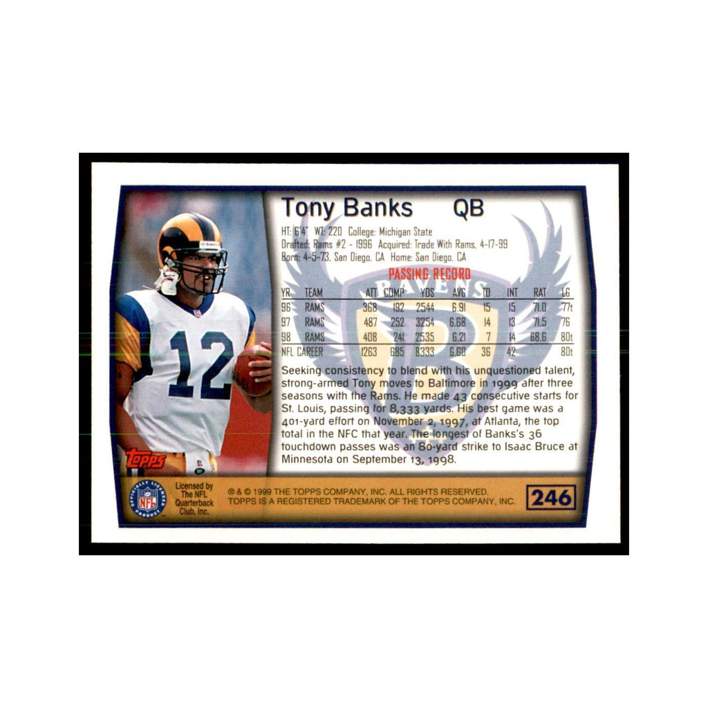 Tony Banks 1999 Topps #246 Football Cards Football Card NM