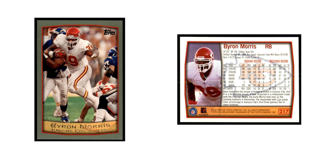 Byron Morris 1999 Topps #217 Football Cards Football Card NM