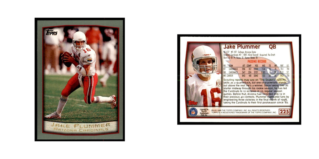 Jake Plummer 1999 Topps #225 Football Cards Football Card NM