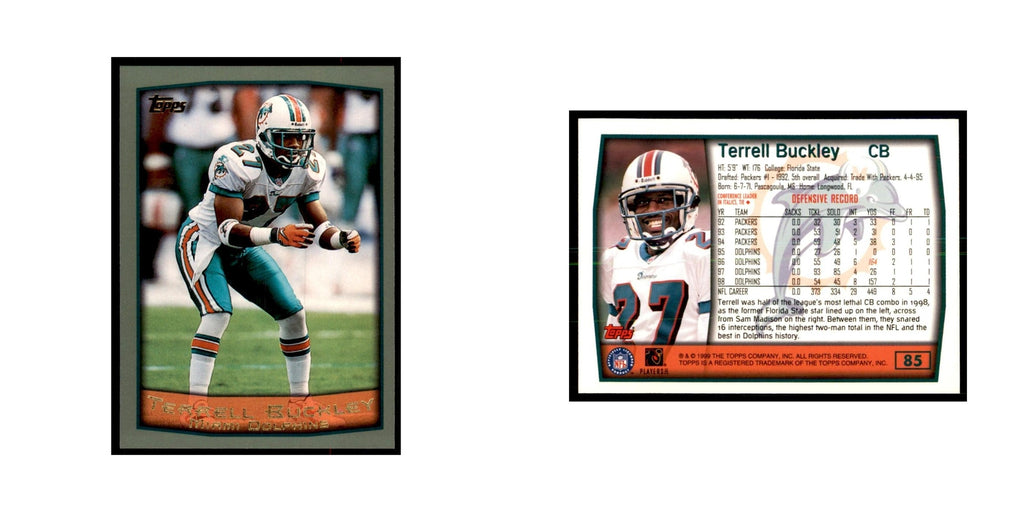 Terrell Buckley 1999 Topps #85 Football Cards Football Card NM
