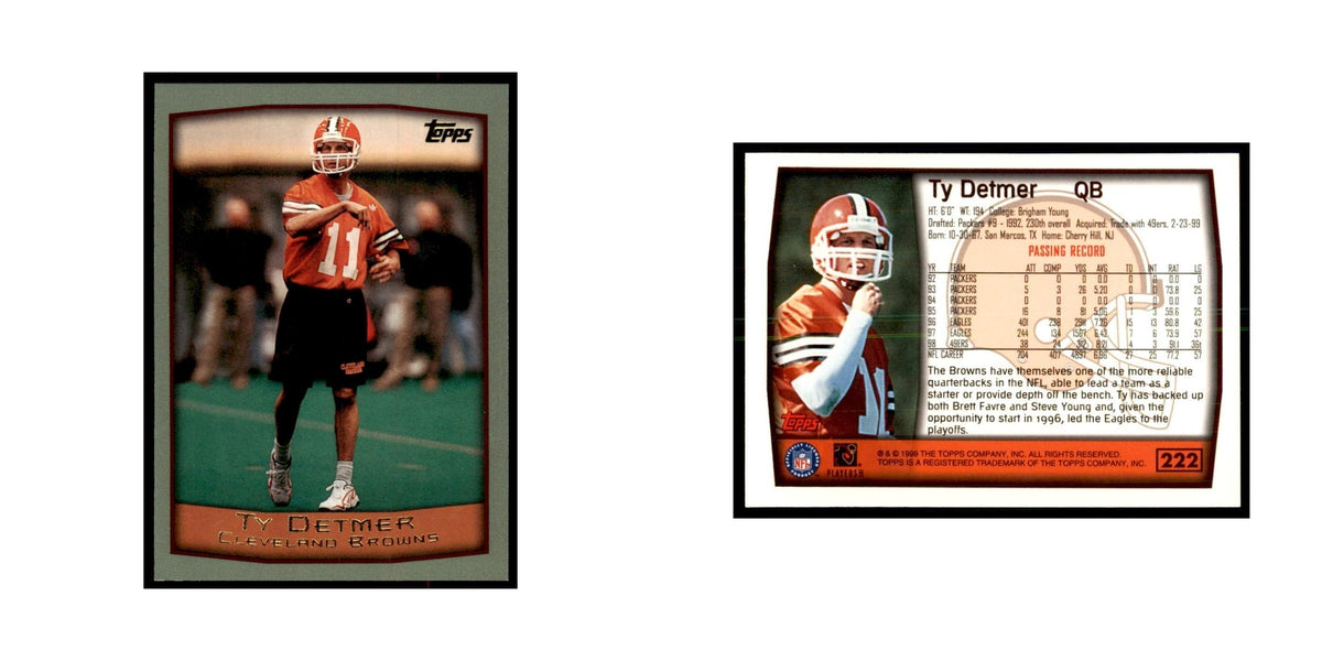 Ty Detmer 1999 Topps #222 Football Cards Football Card NM