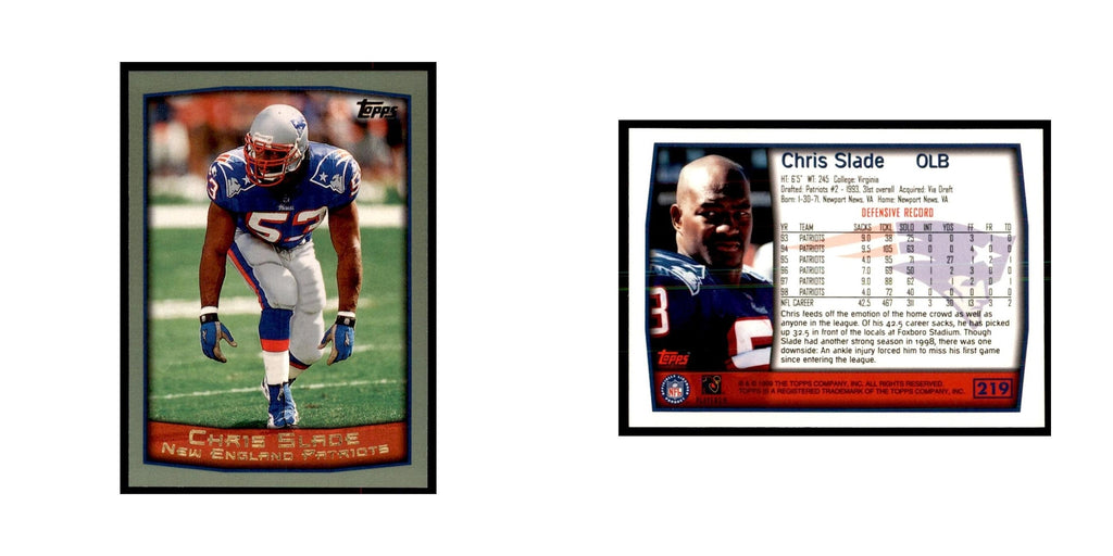 Chris Slade 1999 Topps #219 Football Cards Football Card NM