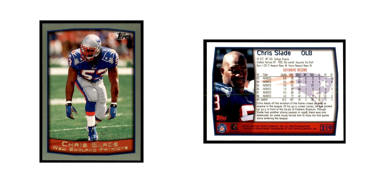 Chris Slade 1999 Topps #219 Football Cards Football Card NM
