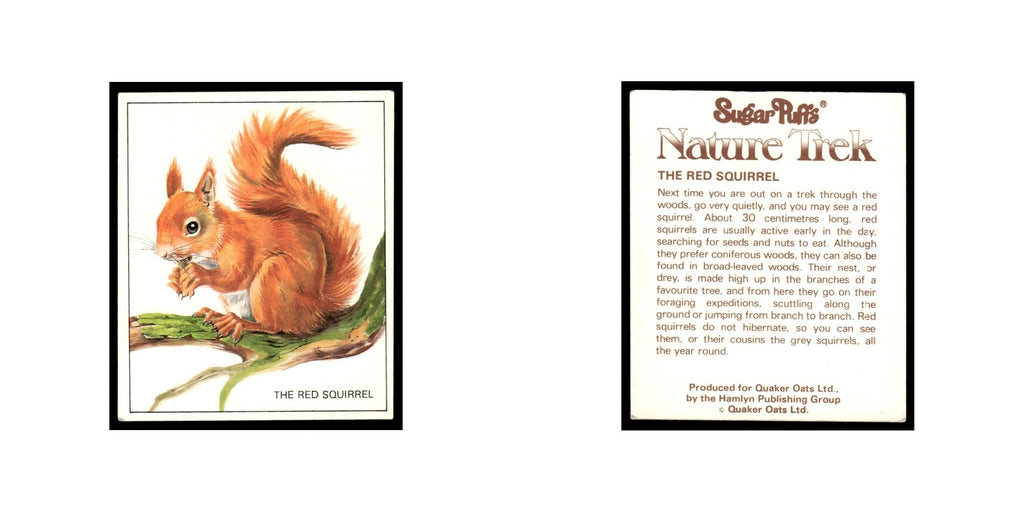 Red Squirrel 1976 Quaker Oats Nature Trek #nan Baseball Card VG